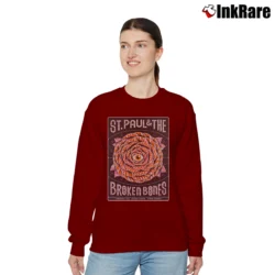 Women’s St Paul Broken Bones 2019 Tour Relaxed Sweatshirt in maroon | Soft, Laid-Back Vibe