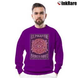Men’s St Paul Broken Bones 2019 Tour Crewneck Sweatshirt in purple | Cozy Fabric, Clean Style