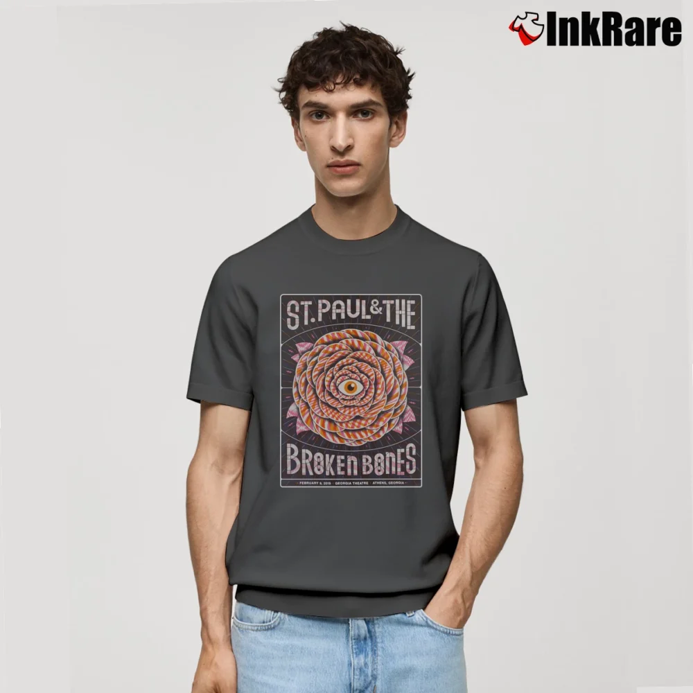 Men’s St Paul Broken Bones 2019 Tour Classic T-Shirt in charcoal | Soft, Breathable Everyday Wear