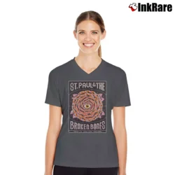 Women’s St Paul Broken Bones 2019 Tour V-Neck Tee in charcoal | Chic Neckline, Soft Texture