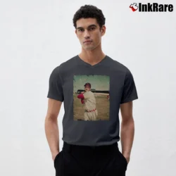 Men’s Stan Musial Louis Cardinals for Baseball Fans V-Neck Tee in charcoal | Sharp, Breathable, Everyday Staple
