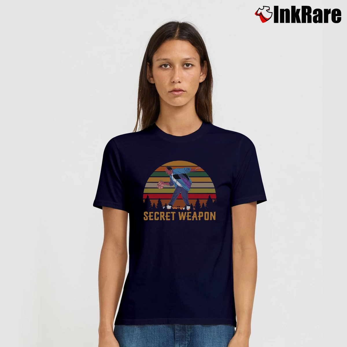 Stanley Hudson Basketball The Office Women’s Signature Tee in navy – Effortless Style Women’s Stanley Hudson Basketball The Office Signature T-Shirt in navy | Soft, Flattering Fit