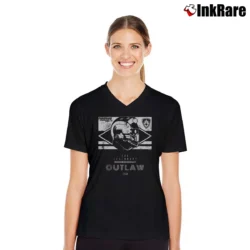 Women’s Star - lord Guardians Of The Galaxy Marvel Legend V-Neck Tee in black | Chic Neckline, Soft Texture