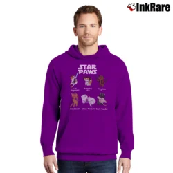 Men’s Star Paws Gift for Cat and Star Fans Cat Pullover Hoodie in purple | Cozy, Durable, Modern Fit