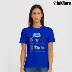 Women’s Star Paws Gift for Cat and Star Fans Cat Signature T-Shirt in royal blue | Soft, Flattering Fit