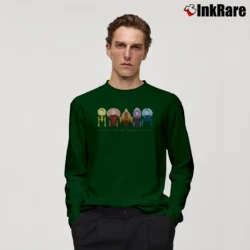 Men’s Star Trek All Captains Starfleet Spaceship Long-Sleeve Shirt in forest green | Sleek, Lightweight, Year-Round Wear