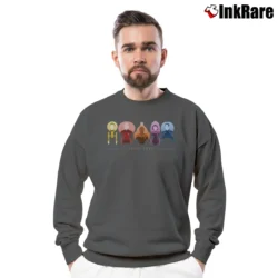Men’s Star Trek All Captains Starfleet Spaceship Crewneck Sweatshirt in charcoal | Cozy Fabric, Clean Style