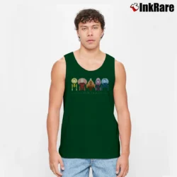 Men’s Star Trek All Captains Starfleet Spaceship Tank Top in forest green | Breathable, Active-Friendly Design