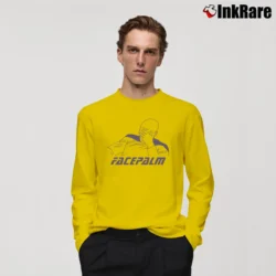 Men’s Star Trek Captain Picard Facepalm Meme Long-Sleeve Shirt in yellow | Sleek, Lightweight, Year-Round Wear