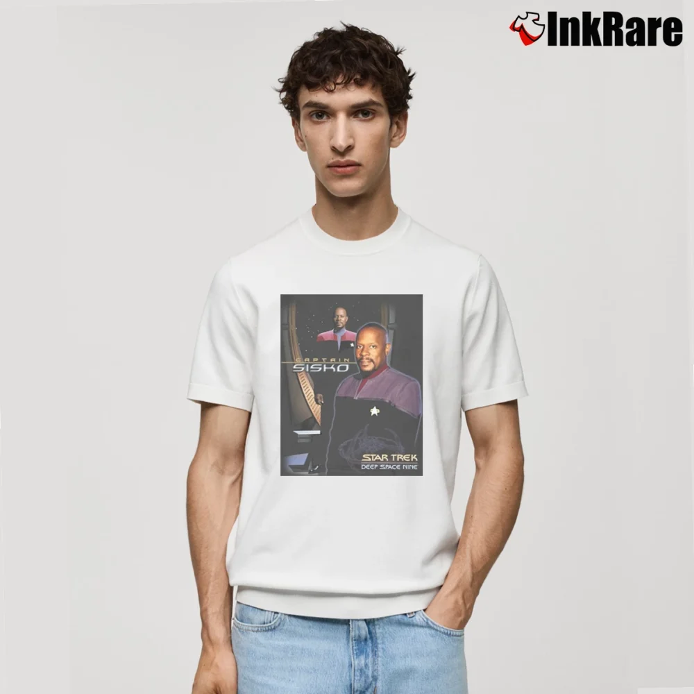 Men’s Star Trek Deep Space Nine Captain Sisko Classic T-Shirt in white | Soft, Breathable Everyday Wear