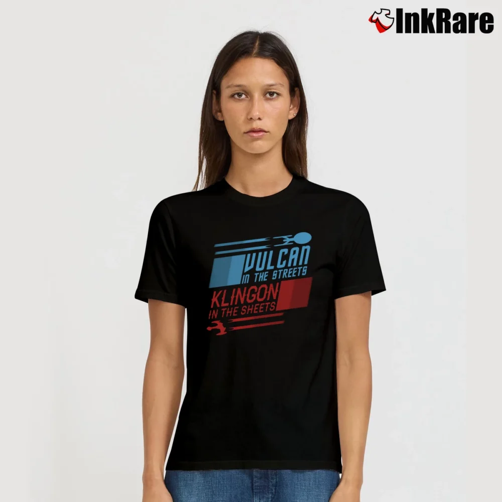 Women’s Star Trek Vulcan Klingon Funny Signature T-Shirt in black | Soft, Flattering Fit