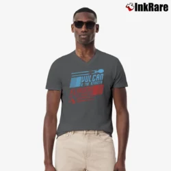 Men’s Star Trek Vulcan Klingon Funny V-Neck Tee in charcoal | Sharp, Breathable, Everyday Staple