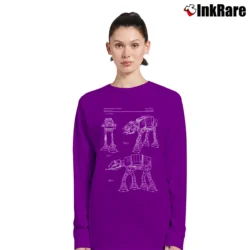 Women’s Star Wars AT - AT Walker Patent Movie Long-Sleeve Top in purple | Sleek, Versatile, All-Season