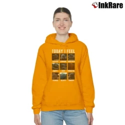 Women’s Star Wars Baby Yoda Grogu Today I Feel Mandalorian Cozy Hoodie in orange | Warm, Structured, Stylish