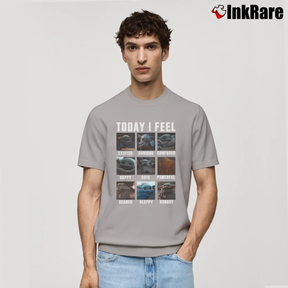 Men’s Star Wars Baby Yoda Grogu Today I Feel Mandalorian Classic T-Shirt in sport grey | Soft, Breathable Everyday Wear