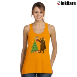Women’s Star Wars Baby Yoda Mandalorian Christmas Tank Top in orange | Lightweight, Movement-Friendly