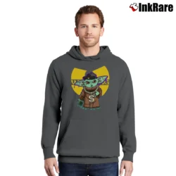 Men’s Star Wars Baby Yoda Wutang Hip Hop Mashup Pullover Hoodie in charcoal | Cozy, Durable, Modern Fit