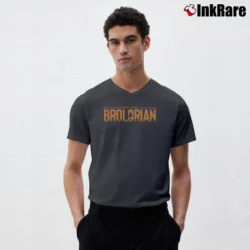Men’s Star Wars Big Brother Family Pregnancy Announcement V-Neck Tee in charcoal | Sharp, Breathable, Everyday Staple