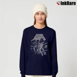 Women’s Star Wars Blue Gang Character Group Graphic Long-Sleeve Top in navy | Sleek, Versatile, All-Season