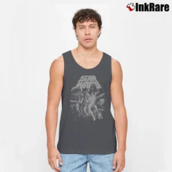 Men’s Star Wars Blue Gang Character Group Graphic Tank Top in charcoal | Breathable, Active-Friendly Design