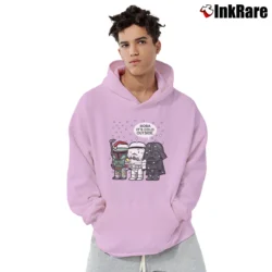Men’s Star Wars Boba Fett It's Cold Outside Christmas Pullover Hoodie in light pink | Cozy, Durable, Modern Fit