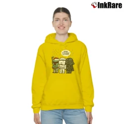 Women’s Star Wars Boba Fett It's Cold Outside Christmas Cozy Hoodie in yellow | Warm, Structured, Stylish
