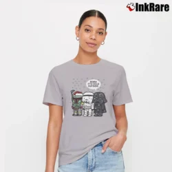 Women’s Star Wars Boba Fett It's Cold Outside Christmas Signature T-Shirt in sport grey | Soft, Flattering Fit