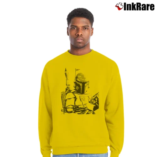 Star Wars Boba Fett Sarlacc Bait Men’s Crewneck Sweatshirt in yellow – Soft & Durable Men’s Star Wars Boba Fett Sarlacc Bait Crewneck Sweatshirt in yellow | Cozy Fabric, Clean Style