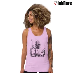 Women’s Star Wars Boba Fett Sarlacc Bait Tank Top in light pink | Lightweight, Movement-Friendly