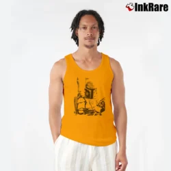 Men’s Star Wars Boba Fett Sarlacc Bait Tank Top in orange | Breathable, Active-Friendly Design
