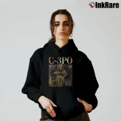 Women’s Star Wars C - 3PO Funny Movie Birthday Gift Cozy Hoodie in black | Warm, Structured, Stylish