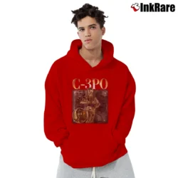 Men’s Star Wars C - 3PO Funny Movie Birthday Gift Pullover Hoodie in red | Cozy, Durable, Modern Fit