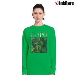 Women’s Star Wars C - 3PO Funny Movie Birthday Gift Long-Sleeve Top in irish green | Sleek, Versatile, All-Season