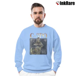 Men’s Star Wars C - 3PO Funny Movie Birthday Gift Crewneck Sweatshirt in light blue | Cozy Fabric, Clean Style