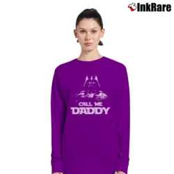 Women’s Star Wars Call Me Daddy Darth Vader Funny Long-Sleeve Top in purple | Sleek, Versatile, All-Season