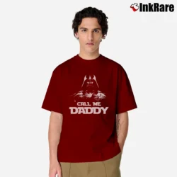 Men’s Star Wars Call Me Daddy Darth Vader Funny Classic T-Shirt in maroon | Soft, Breathable Everyday Wear