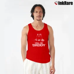 Men’s Star Wars Call Me Daddy Darth Vader Funny Tank Top in red | Breathable, Active-Friendly Design