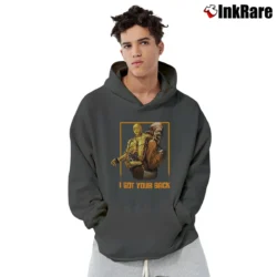 Men’s Star Wars Chewbacca And C3PO I Got Your Back Pullover Hoodie in charcoal | Cozy, Durable, Modern Fit