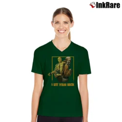 Women’s Star Wars Chewbacca And C3PO I Got Your Back V-Neck Tee in forest green | Chic Neckline, Soft Texture