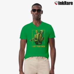 Men’s Star Wars Chewbacca And C3PO I Got Your Back V-Neck Tee in irish green | Sharp, Breathable, Everyday Staple