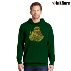 Men’s Star Wars Chewbacca Hippie Funny Graphic Pullover Hoodie in forest green | Cozy, Durable, Modern Fit