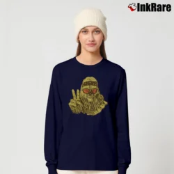 Women’s Star Wars Chewbacca Hippie Funny Graphic Long-Sleeve Top in navy | Sleek, Versatile, All-Season