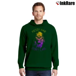 Men’s Star Wars Chewbacca Messy Hair Funny Pullover Hoodie in forest green | Cozy, Durable, Modern Fit
