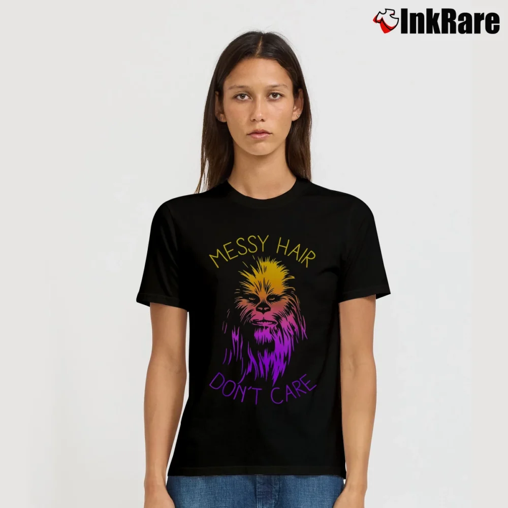Women’s Star Wars Chewbacca Messy Hair Funny Signature T-Shirt in black | Soft, Flattering Fit