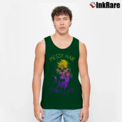 Men’s Star Wars Chewbacca Messy Hair Funny Tank Top in forest green | Breathable, Active-Friendly Design