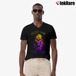 Men’s Star Wars Chewbacca Messy Hair Funny V-Neck Tee in black | Sharp, Breathable, Everyday Staple