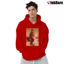 Men’s Star Wars Chewbacca Surfing Funny Cool Pullover Hoodie in red | Cozy, Durable, Modern Fit