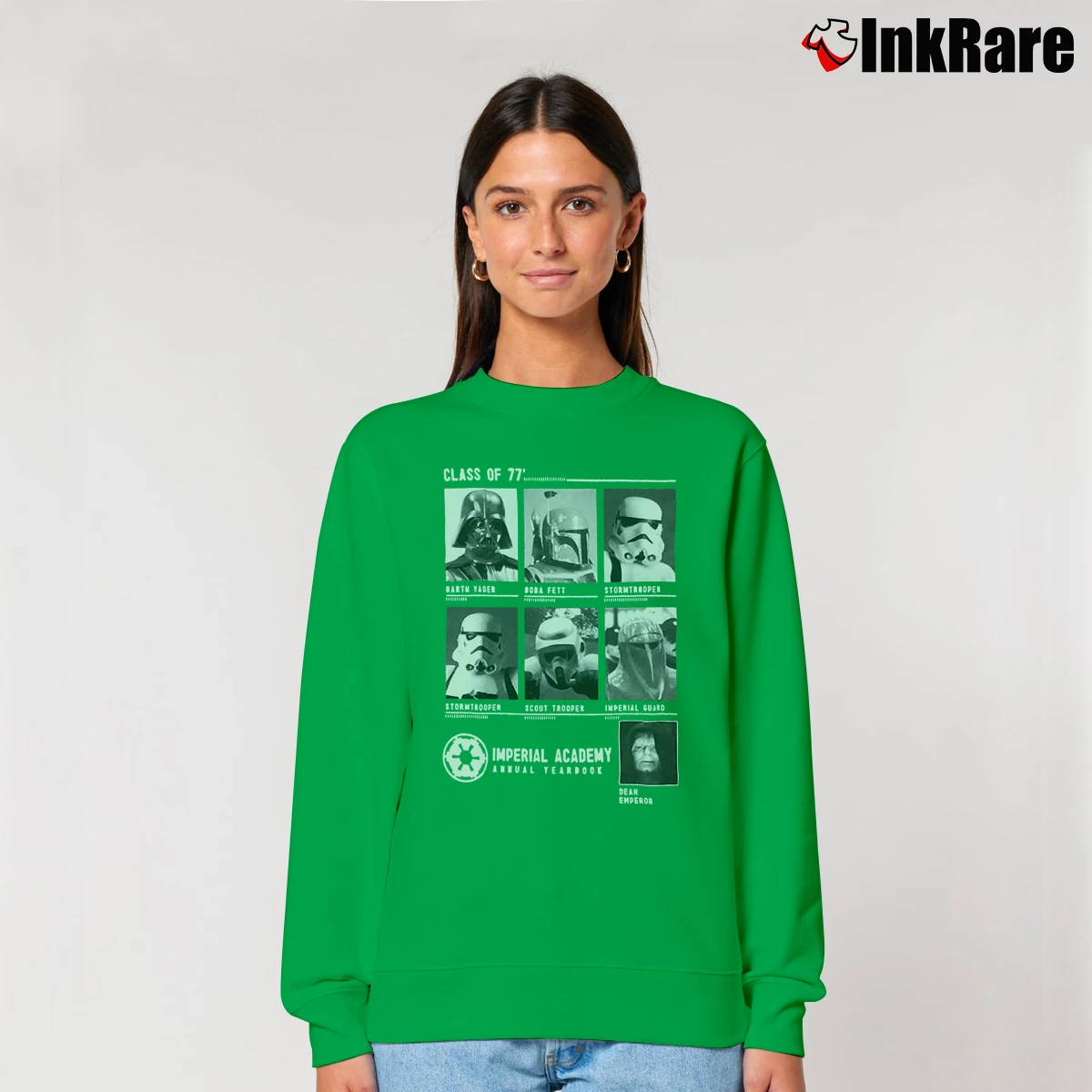 Women’s Star Wars Class Of 77 Imperial Academy Relaxed Sweatshirt in irish green | Soft, Laid-Back Vibe