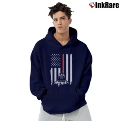 Men’s Star Wars Darth Vader American Flag Father's Day Pullover Hoodie in navy | Cozy, Durable, Modern Fit