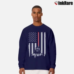 Men’s Star Wars Darth Vader American Flag Father's Day Long-Sleeve Shirt in navy | Sleek, Lightweight, Year-Round Wear